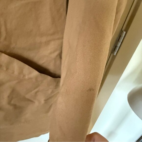 L.L. Bean Womens Medium Tan Button Up Field Barn Jacket Coat Corduroy Trim - Picture 4 of 11